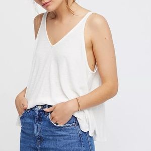 Free People Dani Tank Top white size small